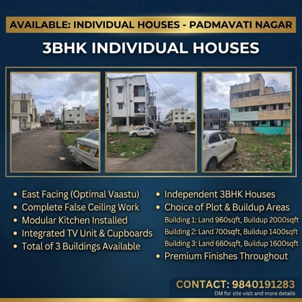 3BHK Individual Houses - Padmavati Nagar